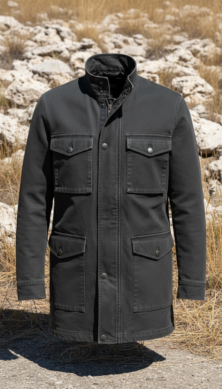 Feldjacke aus technischem Canvas