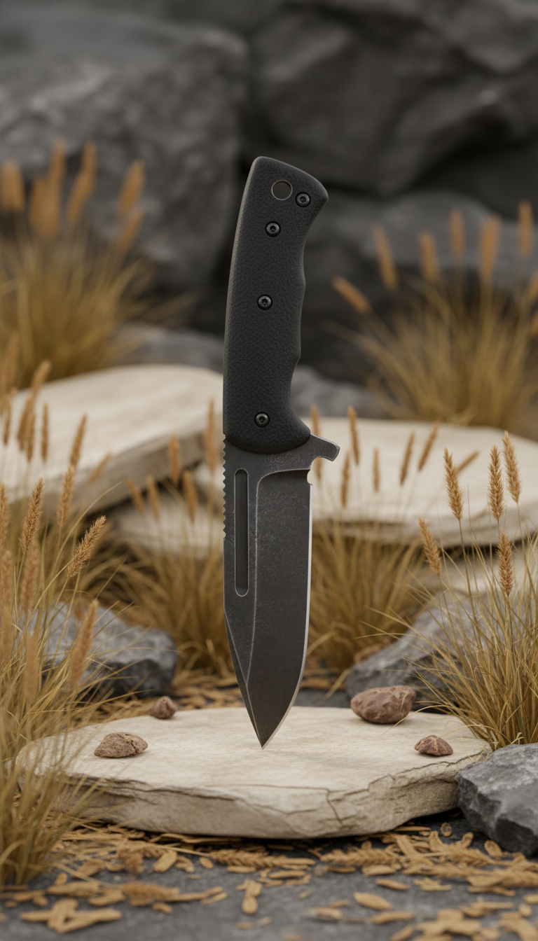 Survivalmesser aus gehärtetem Stahl